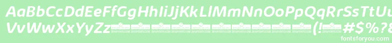 KabrioAbarthBoldItalicTrial Font – White Fonts on Green Background