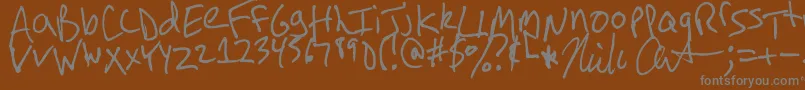 More about ArnotHand Font ArnotHand Font – Gray Fonts on Brown Background