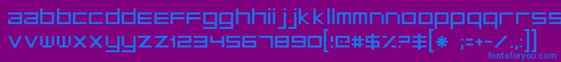 フォントFt29 – 紫色の背景に青い文字