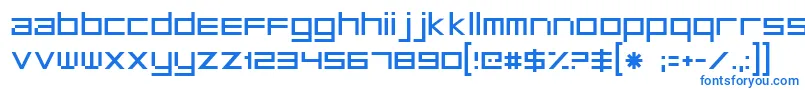 フォントFt29 – 白い背景に青い文字