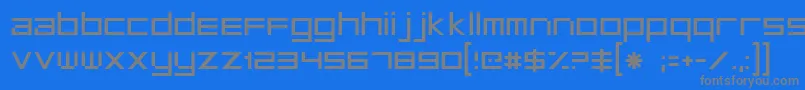 フォントFt29 – 青い背景に灰色の文字