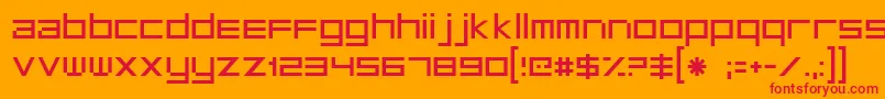 フォントFt29 – オレンジの背景に赤い文字