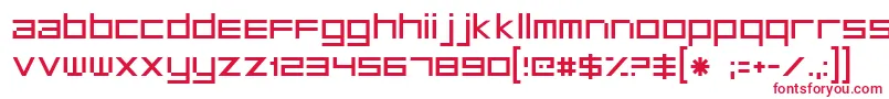 フォントFt29 – 白い背景に赤い文字