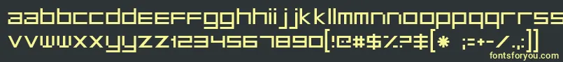 フォントFt29 – 黒い背景に黄色の文字