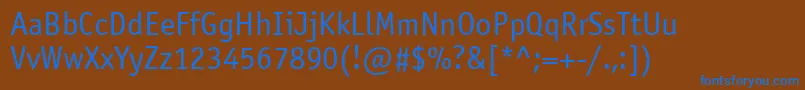 Officinasansatt Font – Blue Fonts on Brown Background