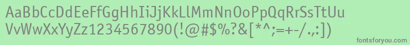 Officinasansatt Font – Gray Fonts on Green Background