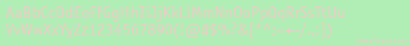 Officinasansatt Font – Pink Fonts on Green Background