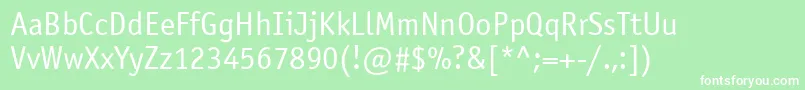 Officinasansatt Font – White Fonts on Green Background