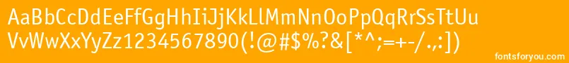 Officinasansatt Font – White Fonts on Orange Background