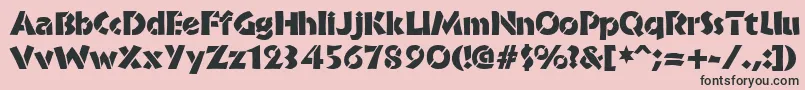 BrideofthemonsterStencil Font – Black Fonts on Pink Background