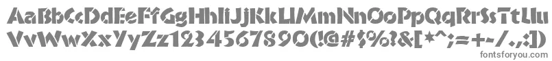Шрифт BrideofthemonsterStencil – серые шрифты на белом фоне