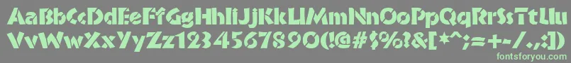 BrideofthemonsterStencil Font – Green Fonts on Gray Background