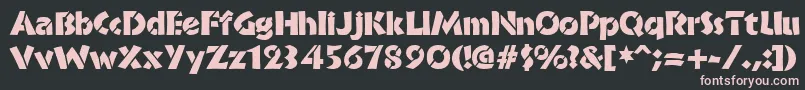 BrideofthemonsterStencil Font – Pink Fonts on Black Background