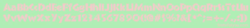 BrideofthemonsterStencil Font – Pink Fonts on Green Background