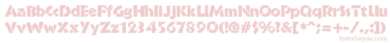 BrideofthemonsterStencil Font – Pink Fonts on White Background