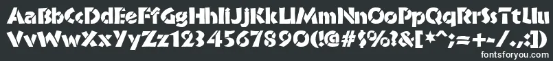 Шрифт BrideofthemonsterStencil – белые шрифты