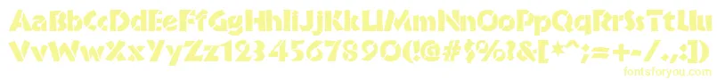 BrideofthemonsterStencil Font – Yellow Fonts on White Background