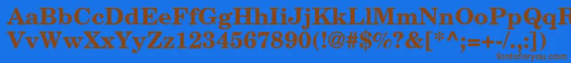 NewbrunswickBold Font – Brown Fonts on Blue Background