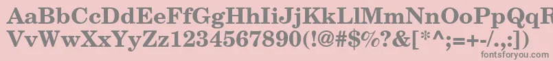 NewbrunswickBold Font – Gray Fonts on Pink Background
