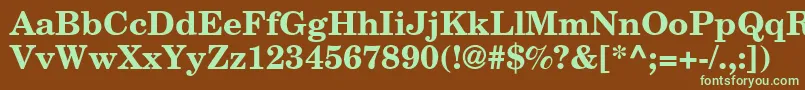 NewbrunswickBold Font – Green Fonts on Brown Background