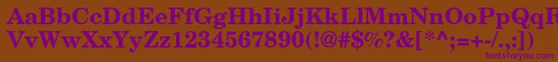 NewbrunswickBold Font – Purple Fonts on Brown Background