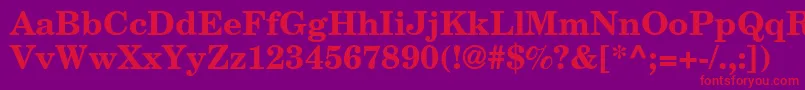 NewbrunswickBold Font – Red Fonts on Purple Background