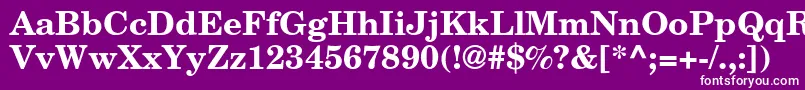 NewbrunswickBold Font – White Fonts on Purple Background