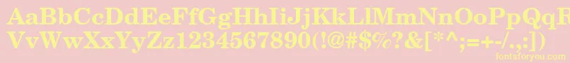 NewbrunswickBold Font – Yellow Fonts on Pink Background