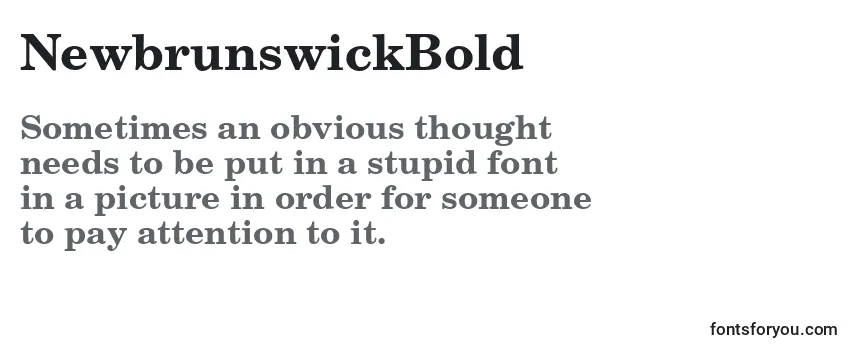NewbrunswickBold Font