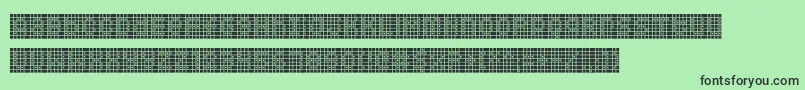 フォントSquarodynamic09 – 緑の背景に黒い文字