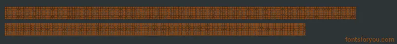 フォントSquarodynamic09 – 黒い背景に茶色のフォント