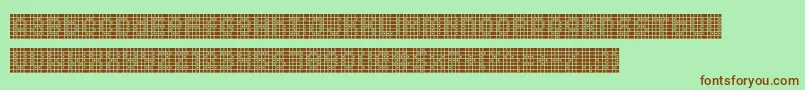 Squarodynamic09 Font – Brown Fonts on Green Background