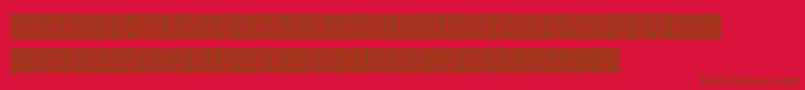 Squarodynamic09 Font – Brown Fonts on Red Background