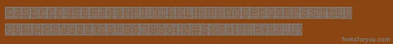 フォントSquarodynamic09 – 茶色の背景に灰色の文字