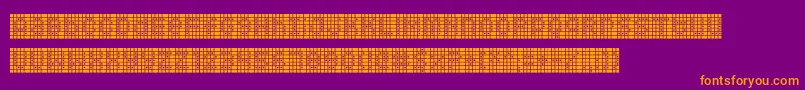 fuente Squarodynamic09 – Fuentes Naranjas Sobre Fondo Morado