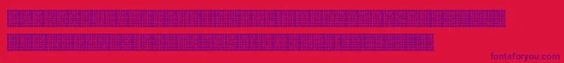 Police Squarodynamic09 – polices violettes sur fond rouge