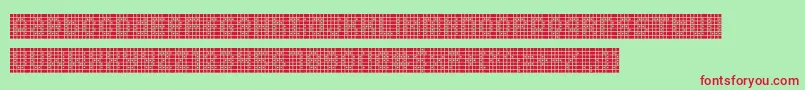 フォントSquarodynamic09 – 赤い文字の緑の背景