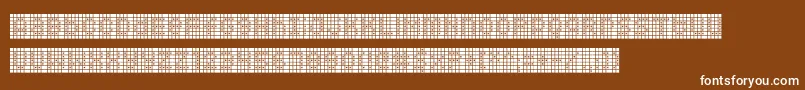 フォントSquarodynamic09 – 茶色の背景に白い文字