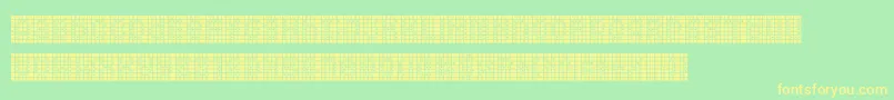 Squarodynamic09-Schriftart – Gelbe Schriften auf grünem Hintergrund