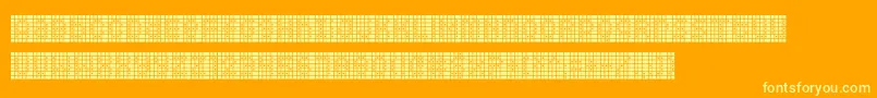Squarodynamic09 Font – Yellow Fonts on Orange Background