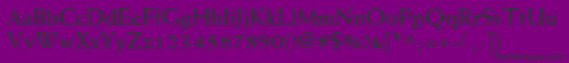 WeissBold-fontti – mustat fontit violetilla taustalla