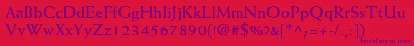 WeissBold Font – Purple Fonts on Red Background