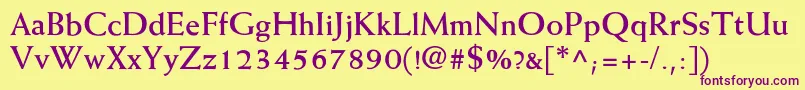 WeissBold Font – Purple Fonts on Yellow Background