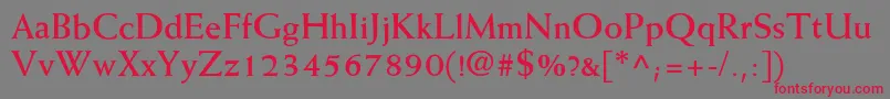 WeissBold Font – Red Fonts on Gray Background