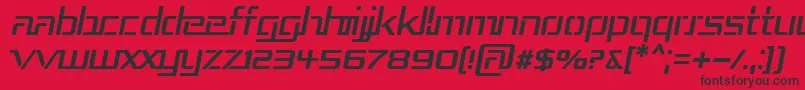 Repub3i Font – Black Fonts on Red Background