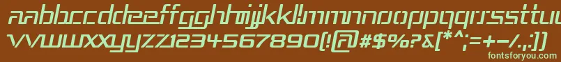 Repub3i Font – Green Fonts on Brown Background