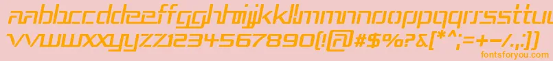 Weitere Informationen zur Repub3i-Schriftart Repub3i-Schriftart – Orangefarbene Schriften auf rosa Hintergrund