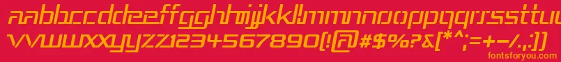 Repub3i Font – Orange Fonts on Red Background