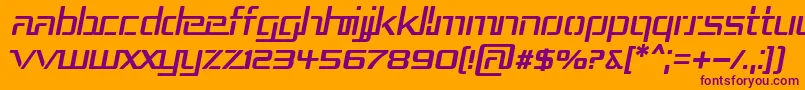 Repub3i Font – Purple Fonts on Orange Background