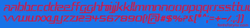 Repub3i Font – Red Fonts on Blue Background